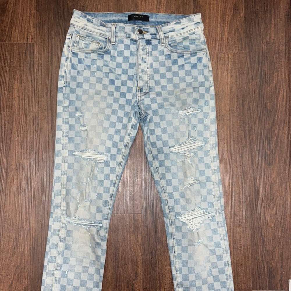 Mike Amiri Blue Laser Checkered